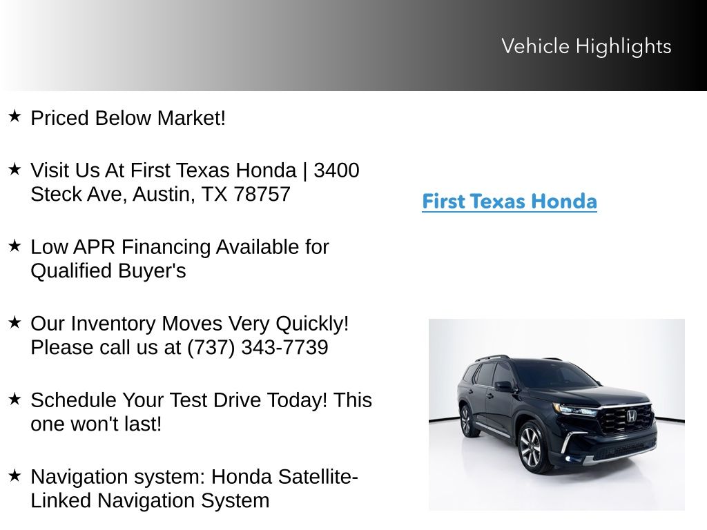 Used Car 2023 Honda Pilot  Elite For Sale Under $50,000 In Austin, Texas