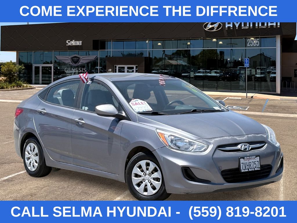 Gray Metallic 2016 Hyundai Accent Sedan Front-Wheel Drive 6-Speed Manual