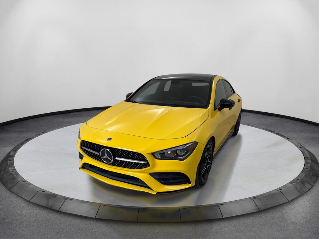 Yellow 2022 Mercedes-Benz CLA Coupe Front-Wheel Drive 7-Speed Automatic