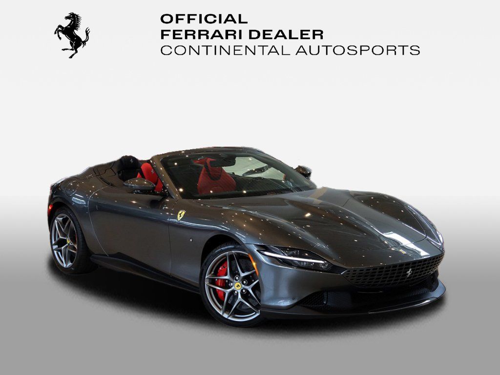 Grigio Silverstone Metallic 2024 Ferrari Roma Convertible Rear-Wheel Drive 8-Speed Manual