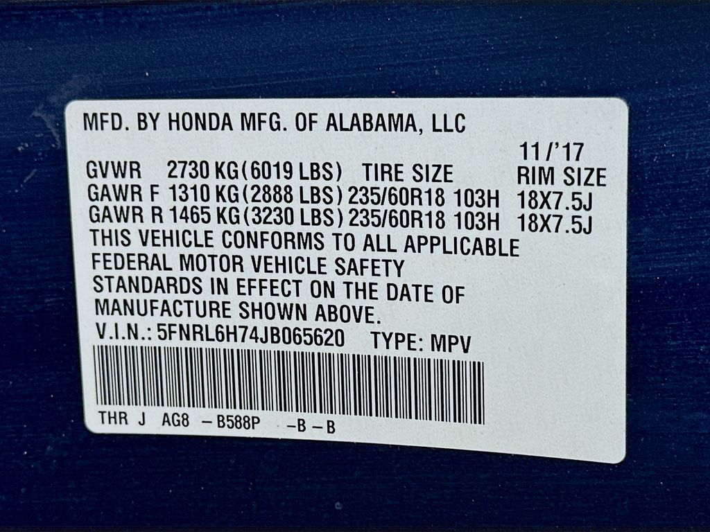Thumbnail: 2018 Honda Odyssey - 31