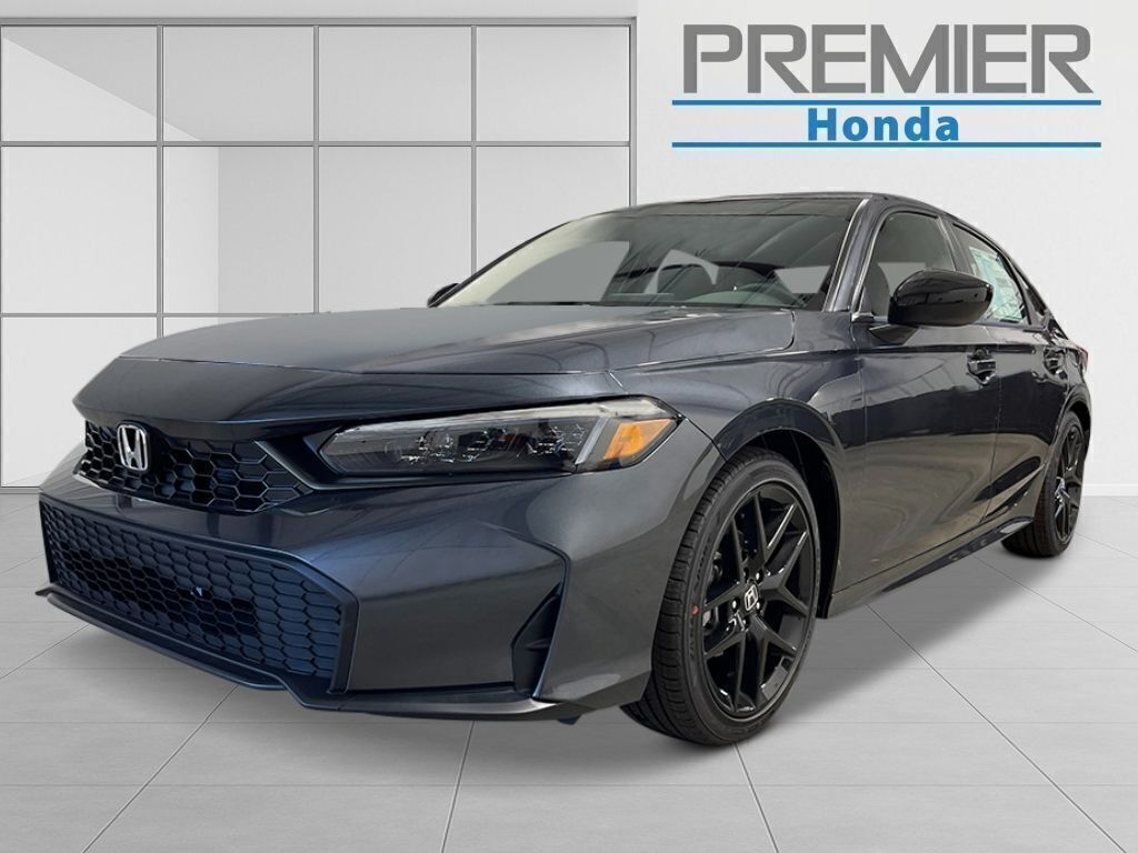 Meteorite Gray Metallic 2026 Honda Civic Sedan Front-Wheel Drive Continuously Variable Transmission