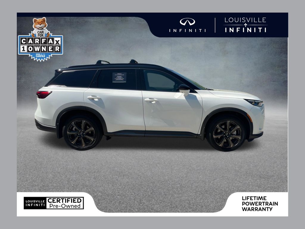 Radiant White/Black Obsidian 2026 INFINITI QX60 SUV / Crossover All-Wheel Drive 9-Speed Automatic
