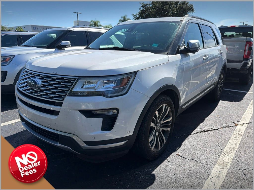 White Platinum Clearcoat Metallic 2018 Ford Explorer SUV / Crossover All-Wheel Drive 6-Speed Automatic