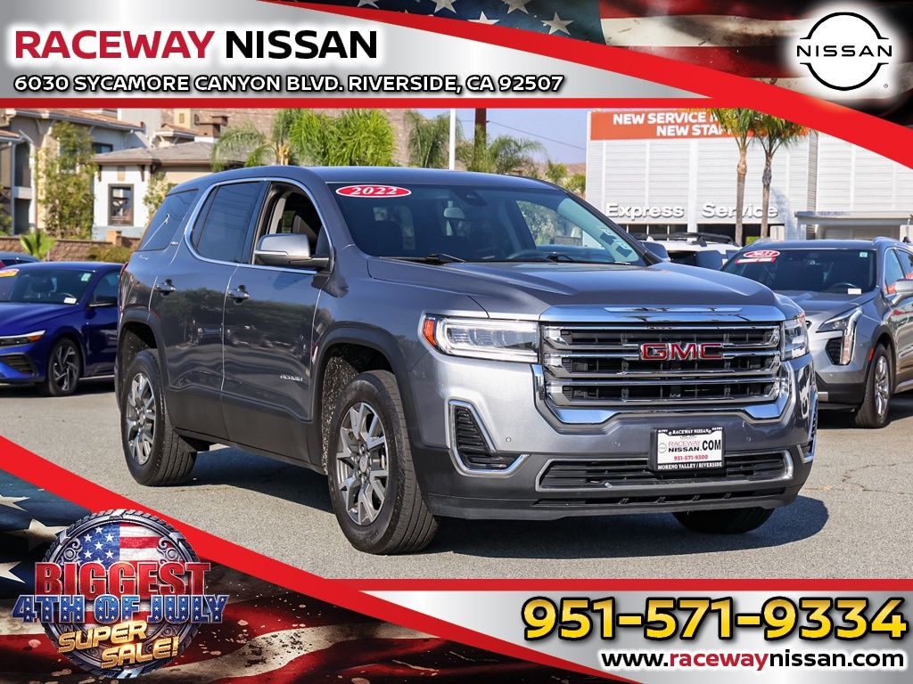 Gray (Satin Steel Metallic) 2022 GMC Acadia SUV / Crossover Four-Wheel Drive 9-Speed Automatic