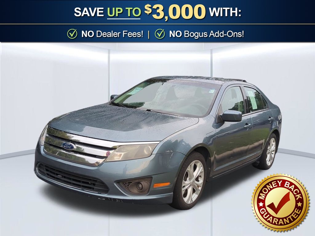 Gray (Steel Blue Metallic) 2012 Ford Fusion Sedan Front-Wheel Drive 6-Speed Automatic