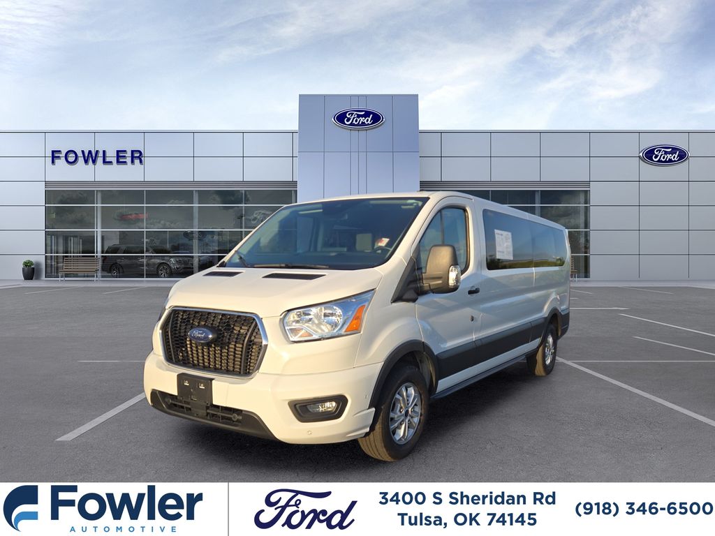 Oxford White 2022 Ford Transit Passenger Van Rear-Wheel Drive