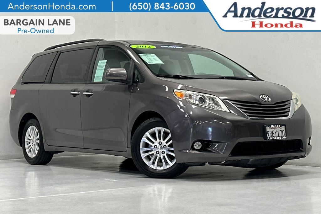 Predawn Gray Mica 2012 Toyota Sienna Minivan Front-Wheel Drive 6-Speed Automatic Overdrive