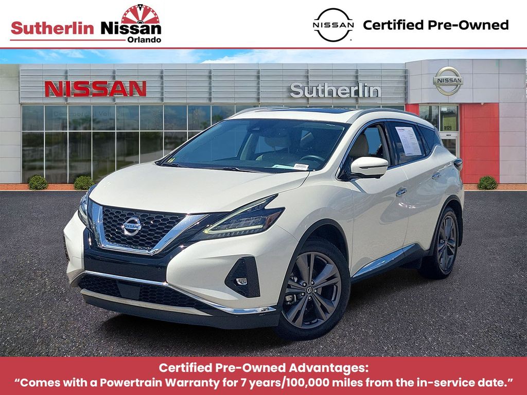 Pearl White 2022 Nissan Murano SUV / Crossover Front-Wheel Drive Continuously Variable Transmission
