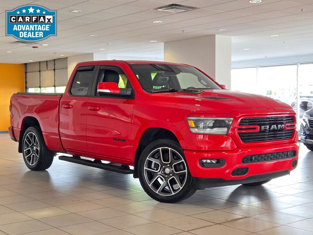 Flame Red Clearcoat 2021 RAM 1500 Pickup Truck 8-Speed Automatic