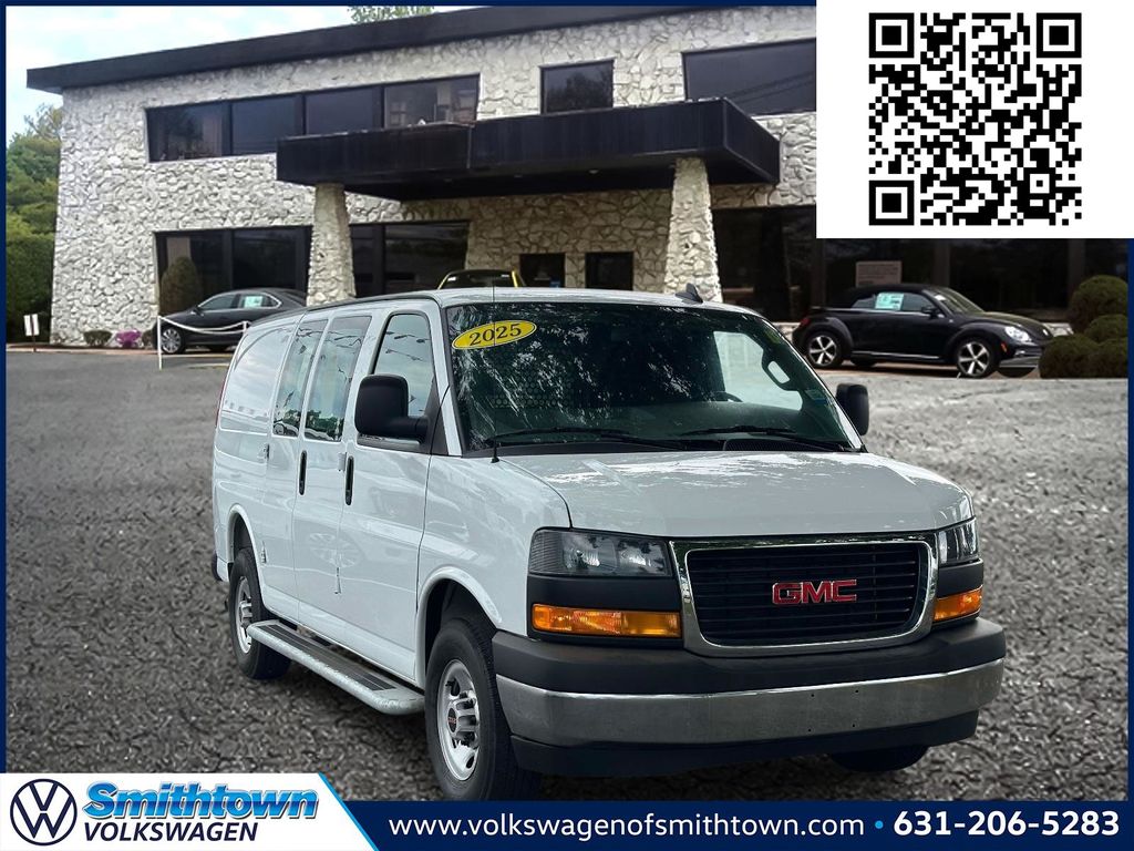Summit White 2025 GMC Savana Cargo Van Rear-Wheel Drive 8-Speed Automatic Overdrive