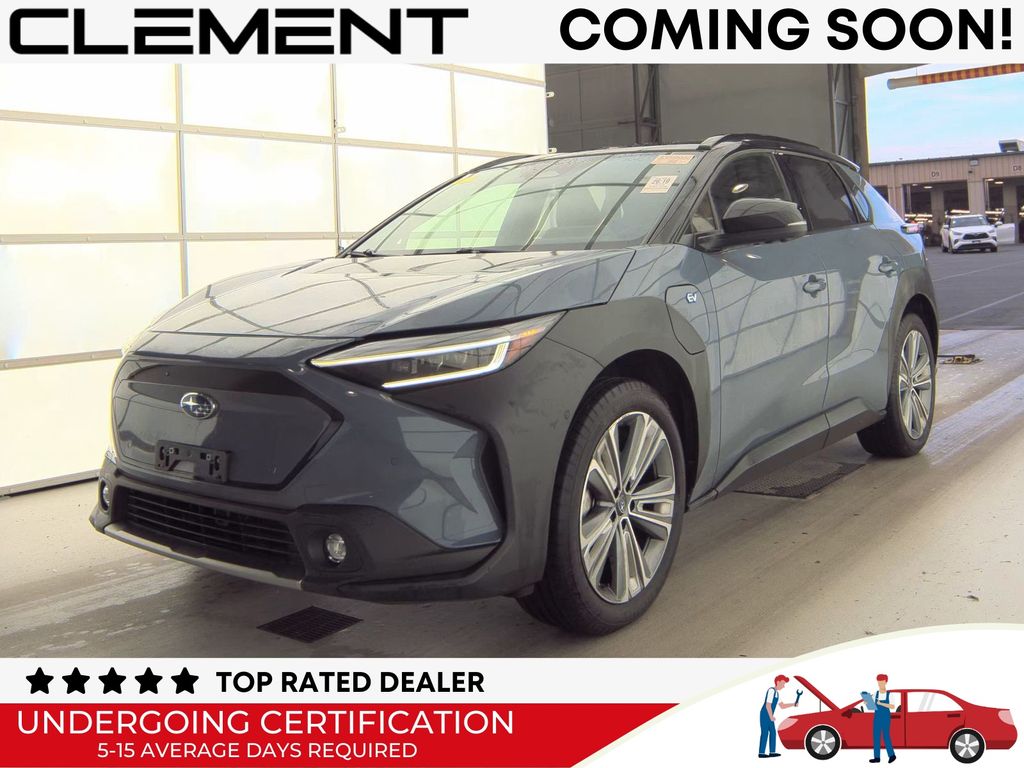 Harbor Mist Gray Pearl 2-Tone 2023 Subaru Solterra SUV / Crossover All-Wheel Drive 1-Speed Automatic