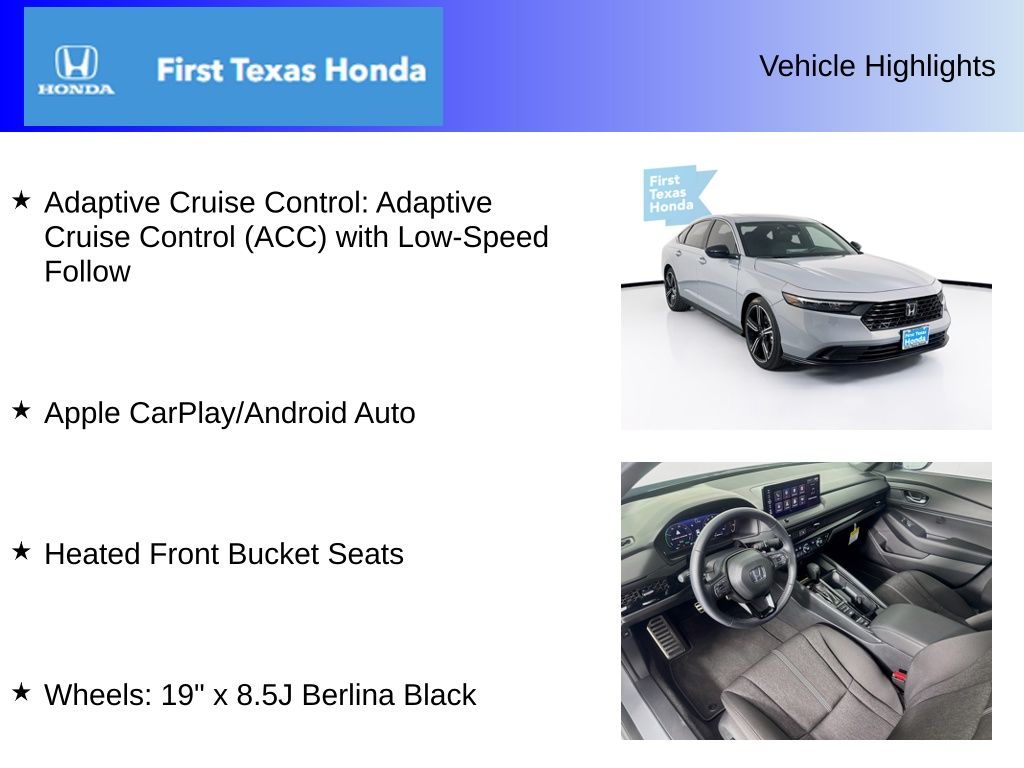 Used Car 2025 Honda Accord Hybrid  Sport For Sale Under $30,000 In Austin, Texas