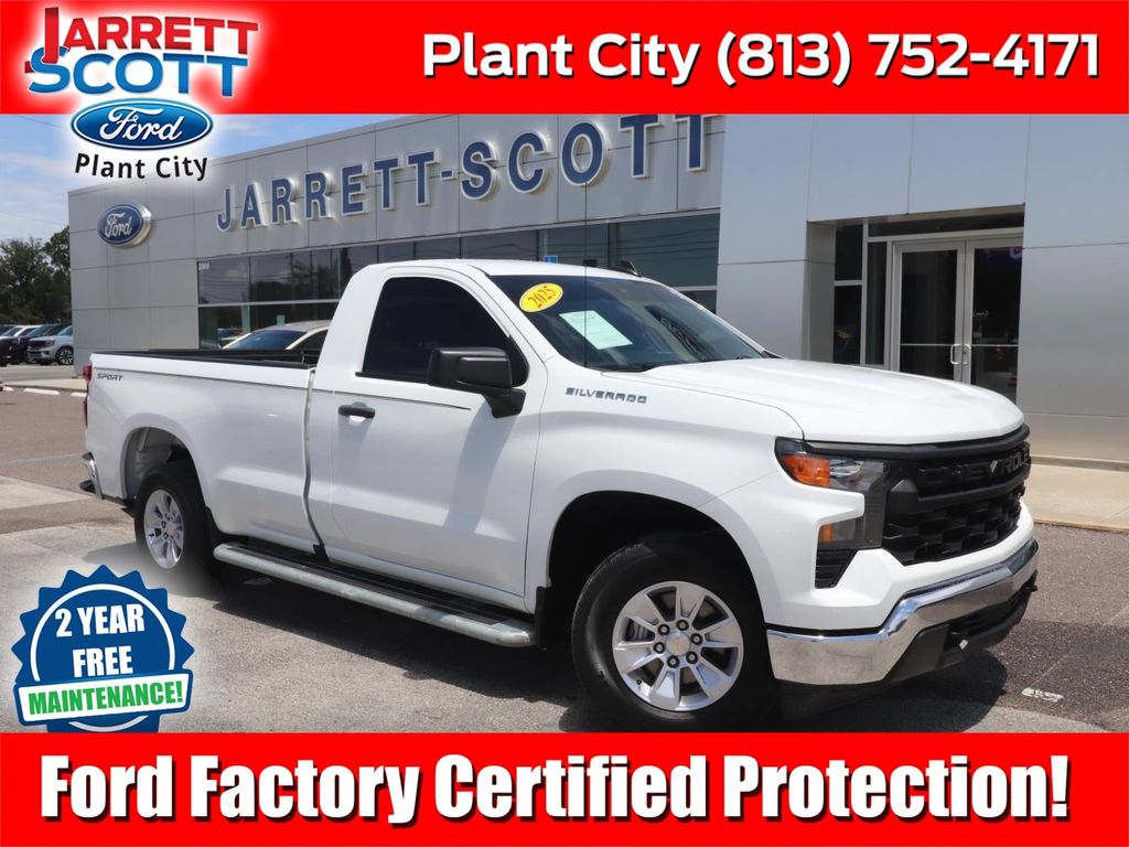 Summit White 2025 Chevrolet Silverado 1500 Pickup Truck 4X2 Automatic