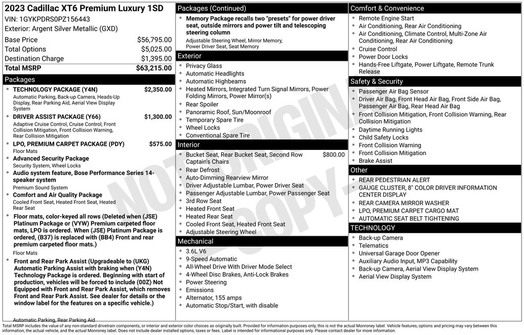 Used Car 2023 Cadillac Xt6  Premium Luxury For Sale Under $35,000 In Austin, Texas