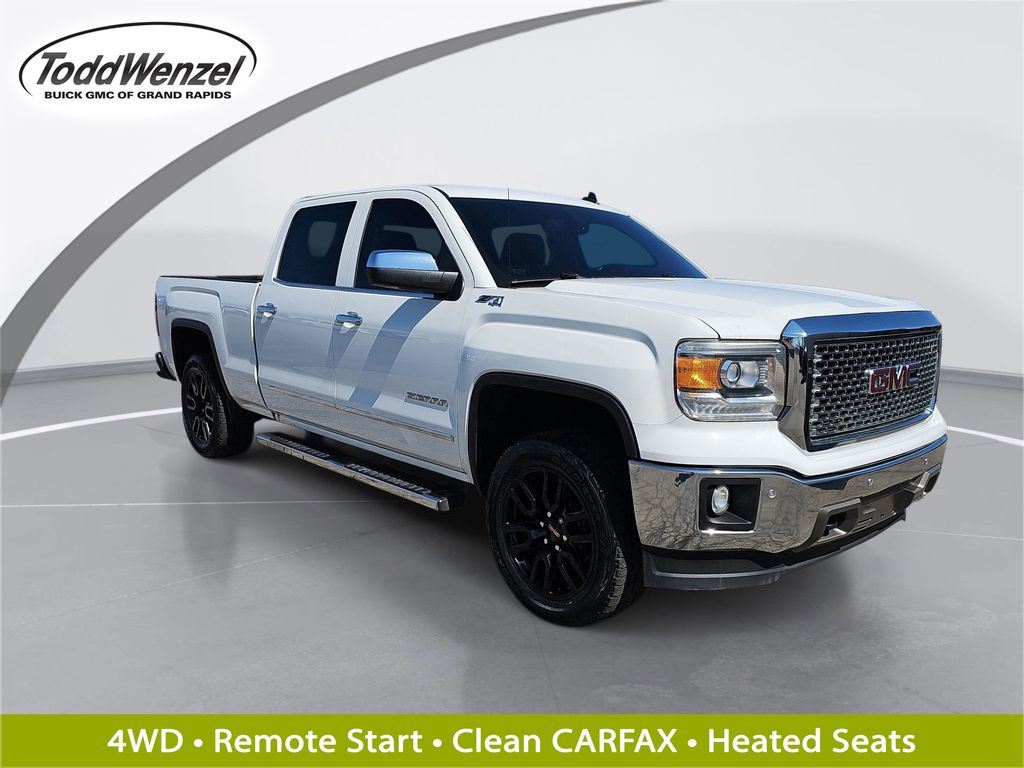 Summit White 2014 GMC Sierra 1500 SLT Crew Cab 4WD Pickup Truck Four-Wheel Drive 6-Speed Automatic Overdrive