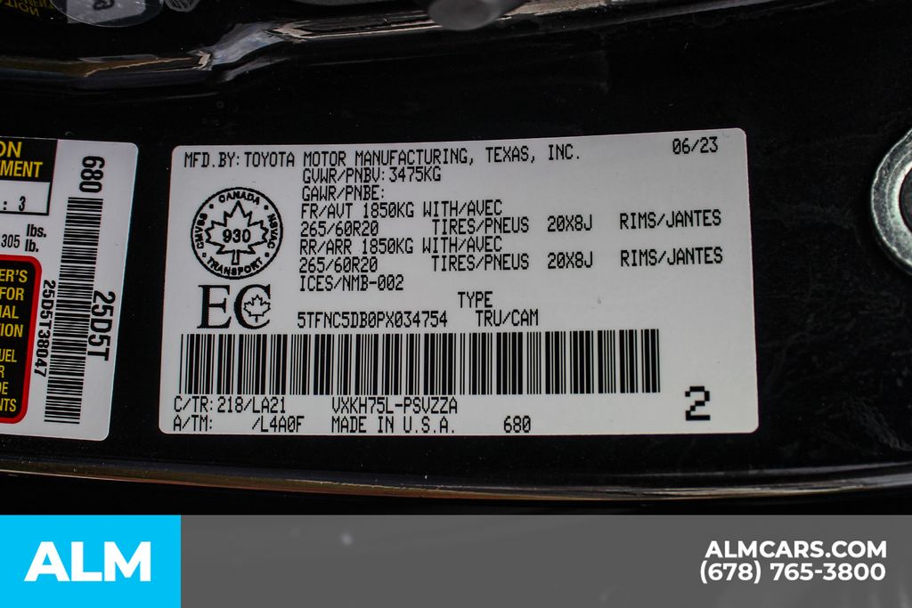 Used 2023 Black Toyota Platinum image 37