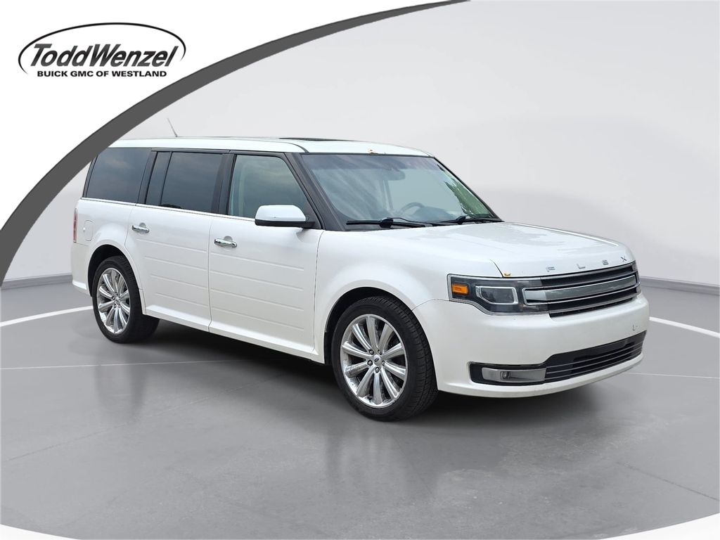 White Platinum Clearcoat Metallic 2014 Ford Flex SUV / Crossover All-Wheel Drive 6-Speed Automatic
