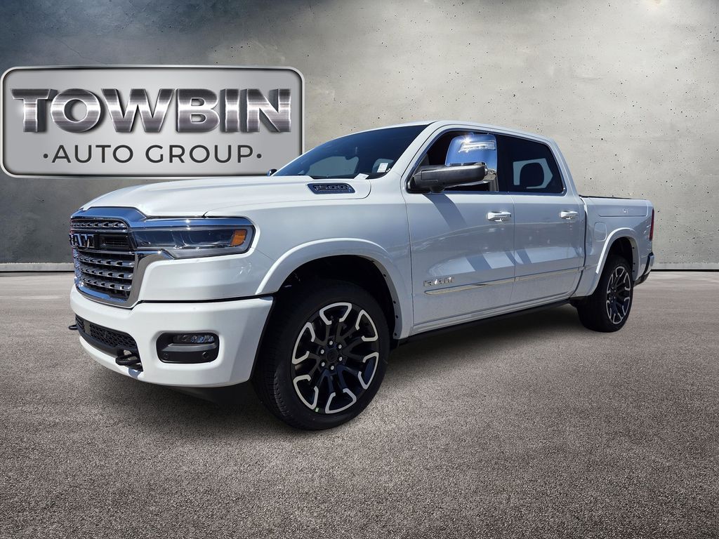 Ivory White Tri-Coat Pearlcoat 2026 RAM 1500 Pickup Truck Four-Wheel Drive 8-Speed Automatic