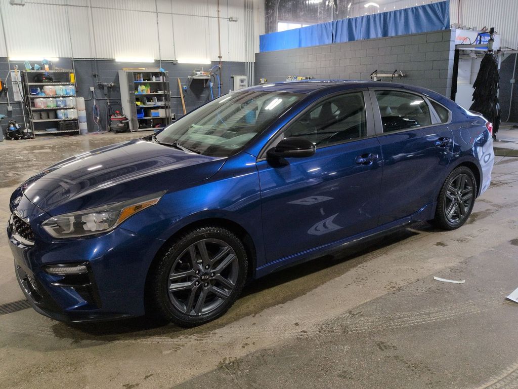 Deep Sea Blue 2021 Kia Forte GT Line FWD Sedan Front-Wheel Drive Continuously Variable Transmission