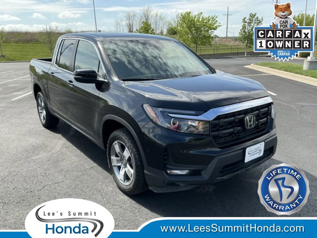 Crystal Black Pearl 2025 Honda Ridgeline RTL AWD Pickup Truck All-Wheel Drive 9-Speed Automatic