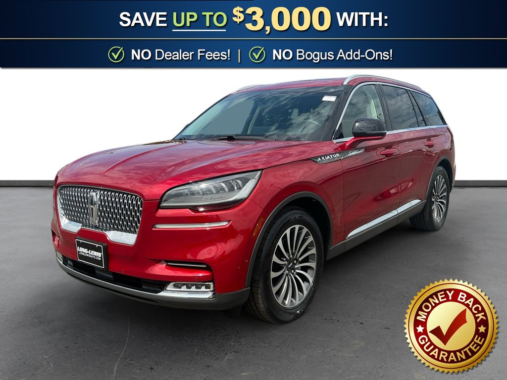 Red 2020 Lincoln Aviator SUV / Crossover Rear-Wheel Drive Automatic