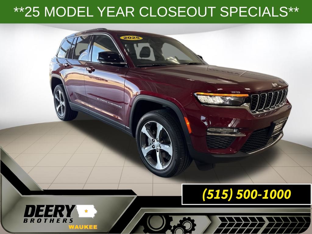 Velvet Red Pearlcoat 2025 Jeep Grand Cherokee Limited 4WD SUV / Crossover Four-Wheel Drive 8-Speed Automatic