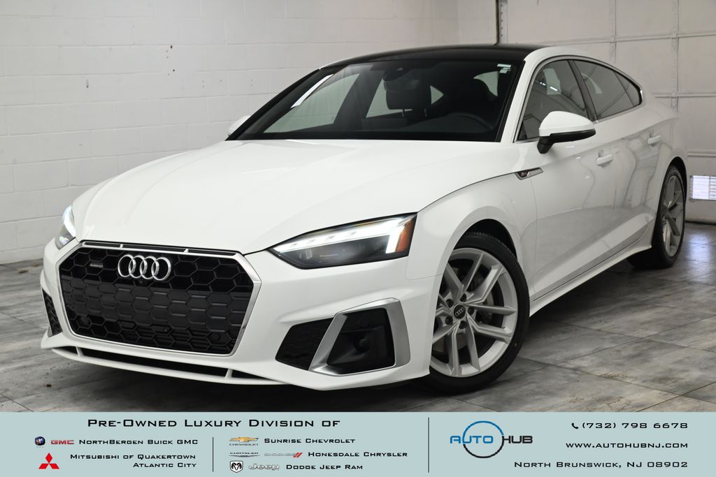 Arkona White 2024 Audi A5 Sportback quattro Premium Plus S Line 45 TFSI AWD Sedan All-Wheel Drive 7-Speed Automatic