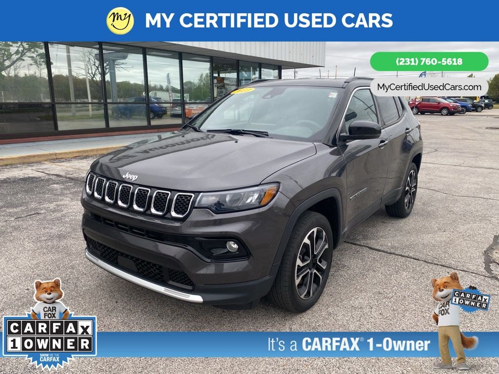 Gray (Granite Crystal Metallic Clearcoat) 2023 Jeep Compass SUV / Crossover Four-Wheel Drive 8-Speed Automatic