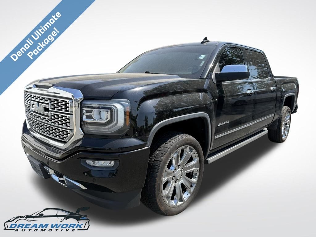 Onyx Black 2017 GMC Sierra 1500 Denali Crew Cab 4WD Pickup Truck Four-Wheel Drive 8-Speed Automatic Overdrive