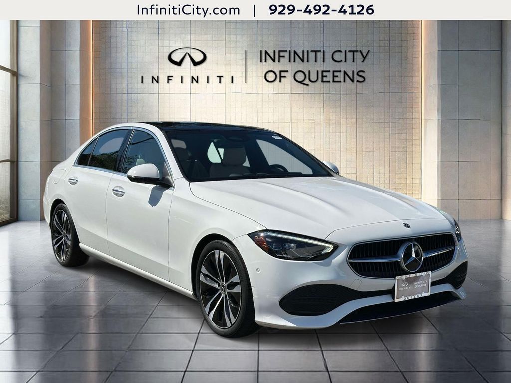 White 2022 Mercedes-Benz C-Class Sedan All-Wheel Drive 9-Speed Automatic