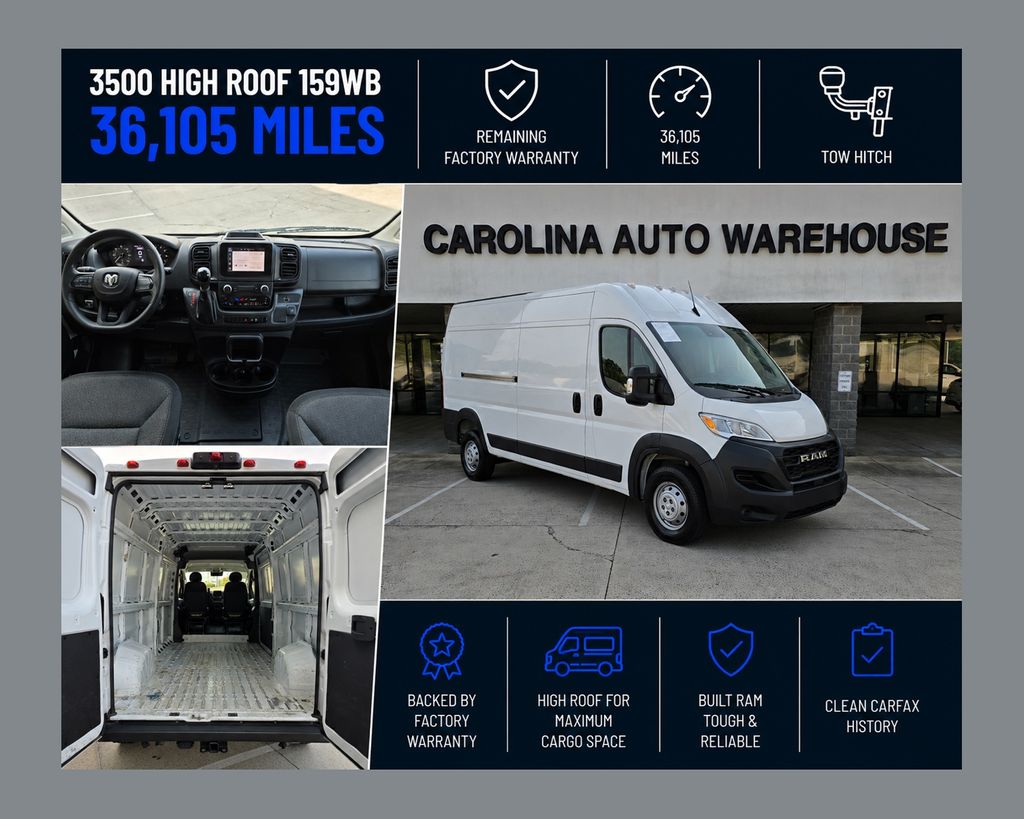 Bright White Clearcoat 2023 RAM ProMaster Van Front-Wheel Drive 9-Speed Automatic
