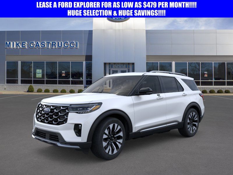 Star White Metallic Tri-Coat 2026 Ford Explorer SUV / Crossover All-Wheel Drive Automatic