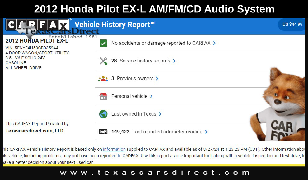 2012 Honda Pilot EX-L 11