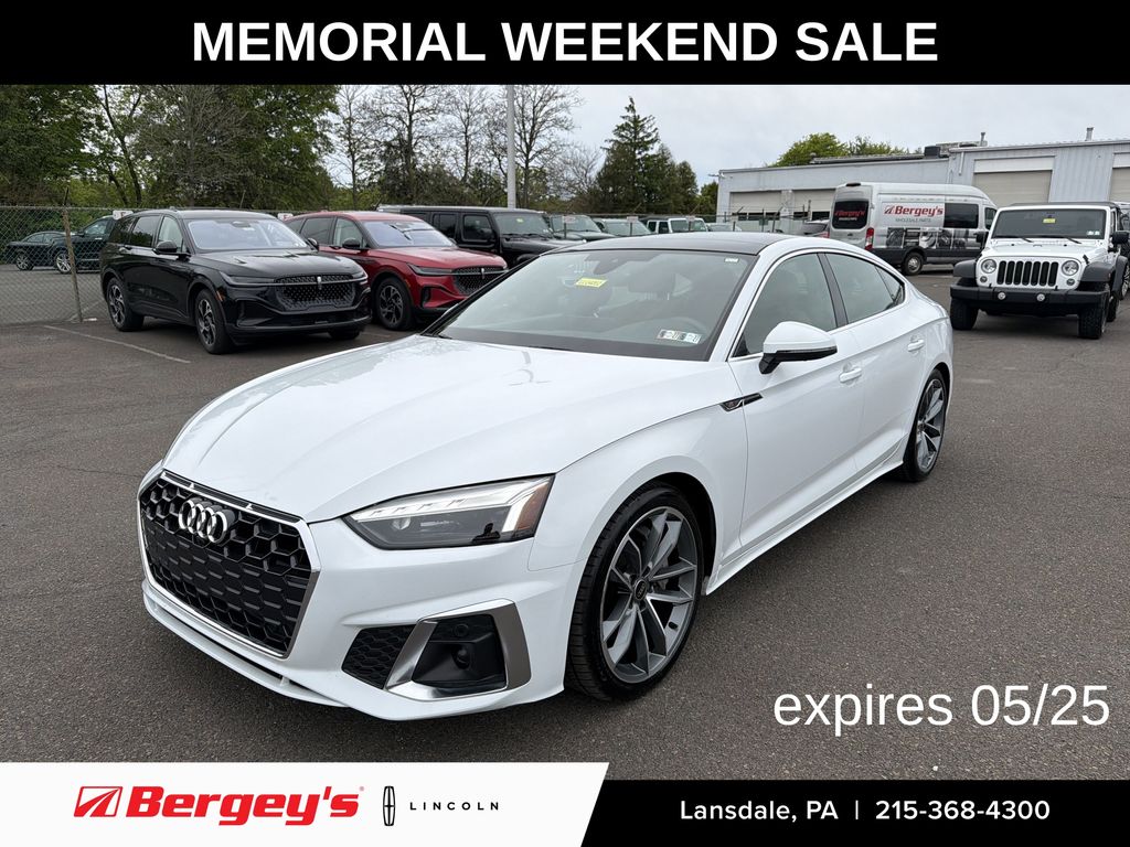 White 2022 Audi A5 Sportback 45 TFSI quattro Premium Plus S Line AWD Sedan All-Wheel Drive 7-Speed Automatic