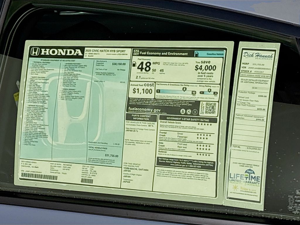 2025 Honda Civic Hybrid Sport
