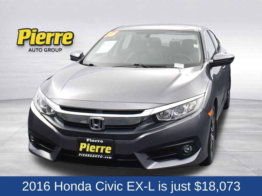 2016 Honda Civic EX-L Sedan Front-Wheel Drive Continuously Variable Transmission
