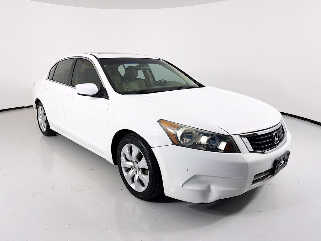 White 2009 Honda Accord EX Sedan Front-Wheel Drive 5-Speed Automatic Overdrive