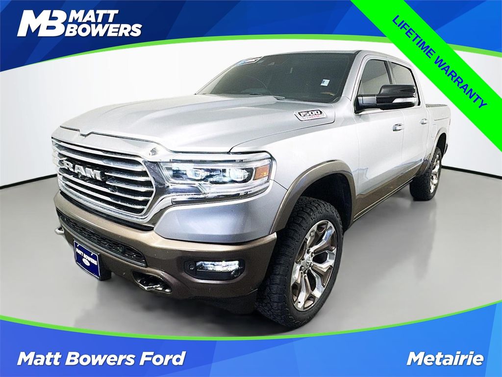 Billet Silver Metallic Clearcoat 2021 RAM 1500 Limited Longhorn Crew Cab 4WD Pickup Truck Four-Wheel Drive 8-Speed Automatic