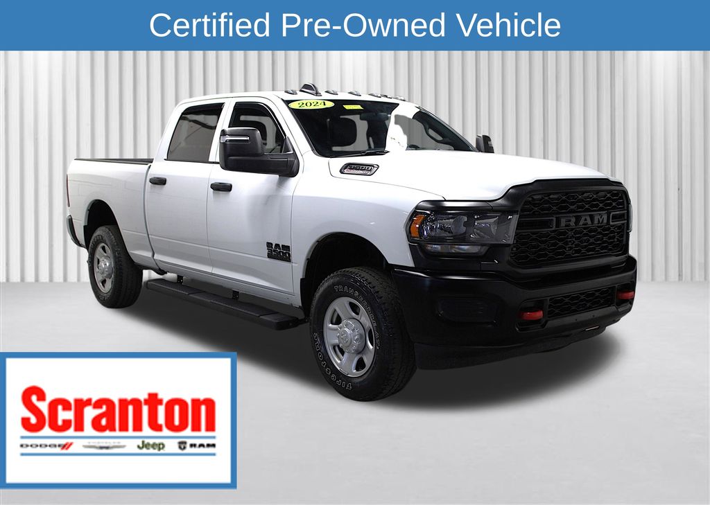 Bright White Clearcoat 2024 RAM 3500 Pickup Truck Four-Wheel Drive 8-Speed Automatic