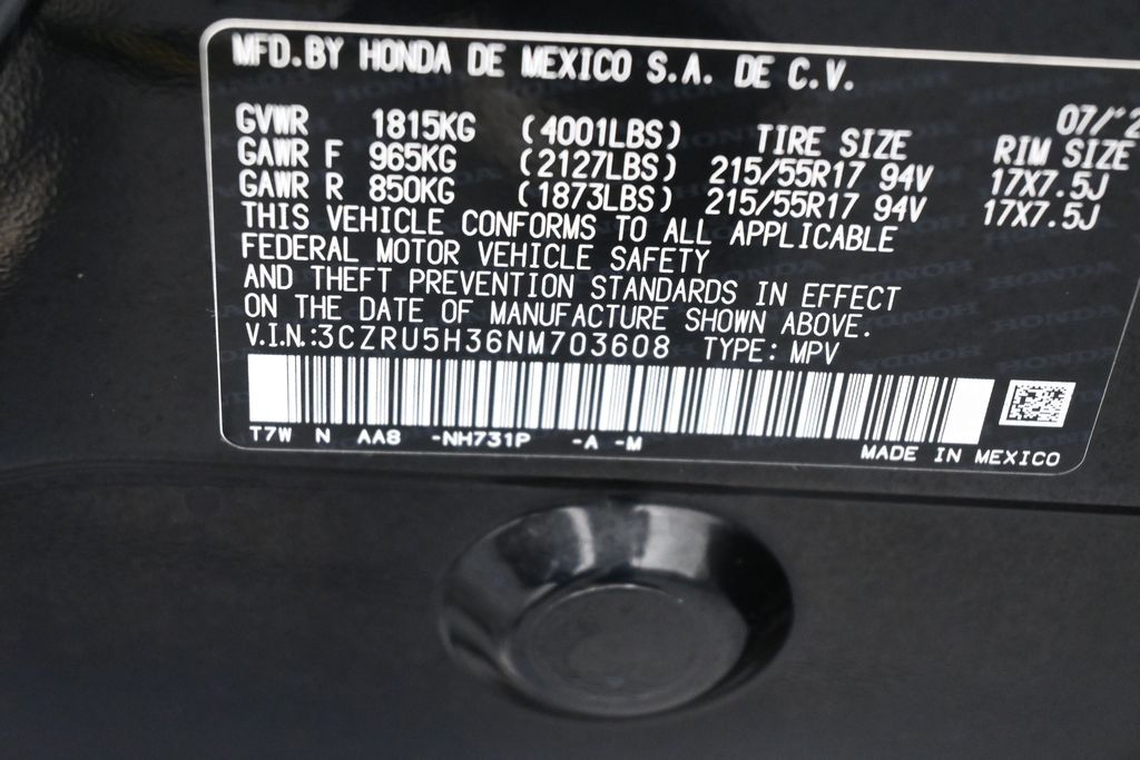 Used 2022 Crystal Black Pearl Honda LX image 17