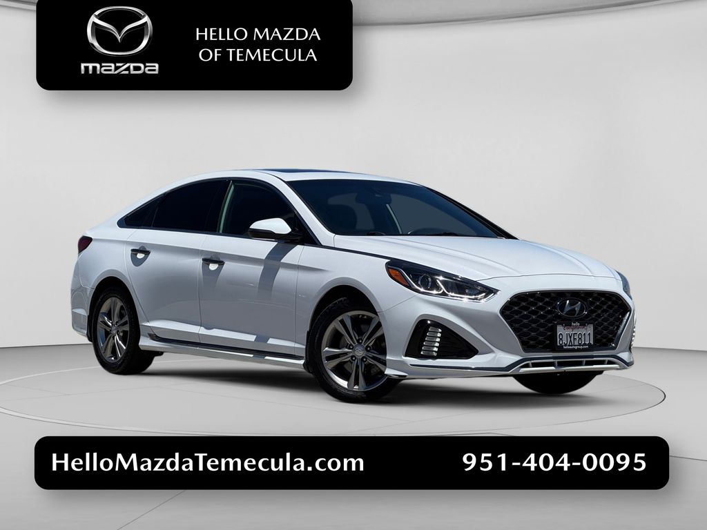 Quartz White Pearl 2019 Hyundai Sonata Sedan Front-Wheel Drive 6-Speed Automatic