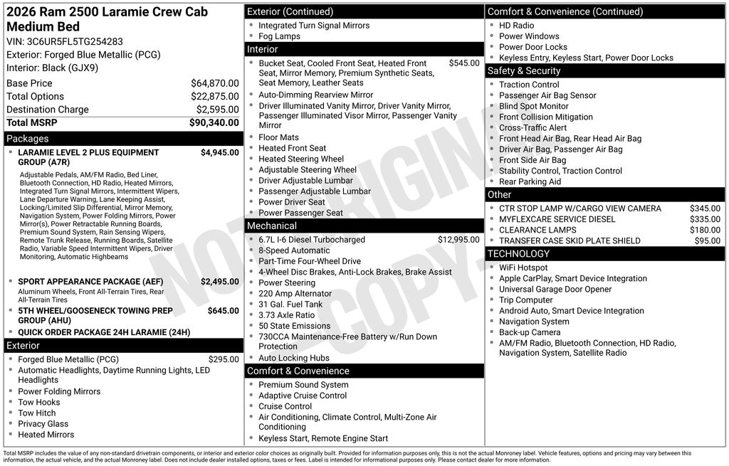 2026 RAM Ram 2500 Pickup Laramie's photo