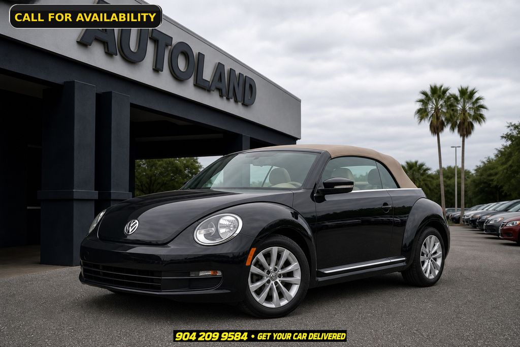 Black 2014 Volkswagen Beetle Convertible Front-Wheel Drive 6-Speed Automatic
