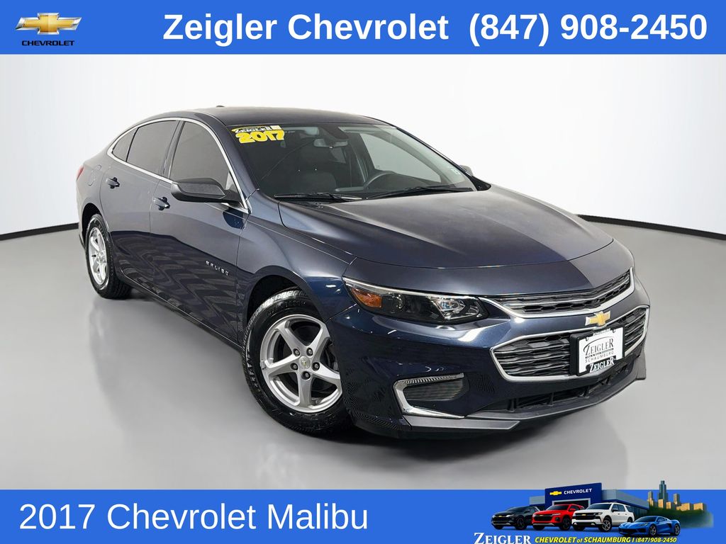 Blue Velvet Metallic 2017 Chevrolet Malibu Sedan Front-Wheel Drive 6-Speed Automatic
