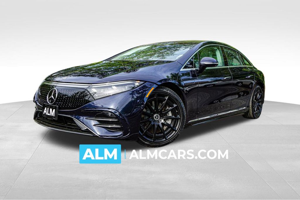 Nautical Blue Metallic 2022 Mercedes-Benz EQS 450+ RWD Sedan Rear-Wheel Drive 1-Speed Automatic