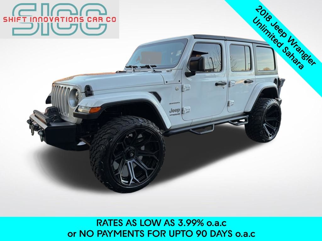 Bright White Clearcoat 2018 Jeep Wrangler Unlimited Sahara 4WD SUV / Crossover Four-Wheel Drive 8-Speed Automatic