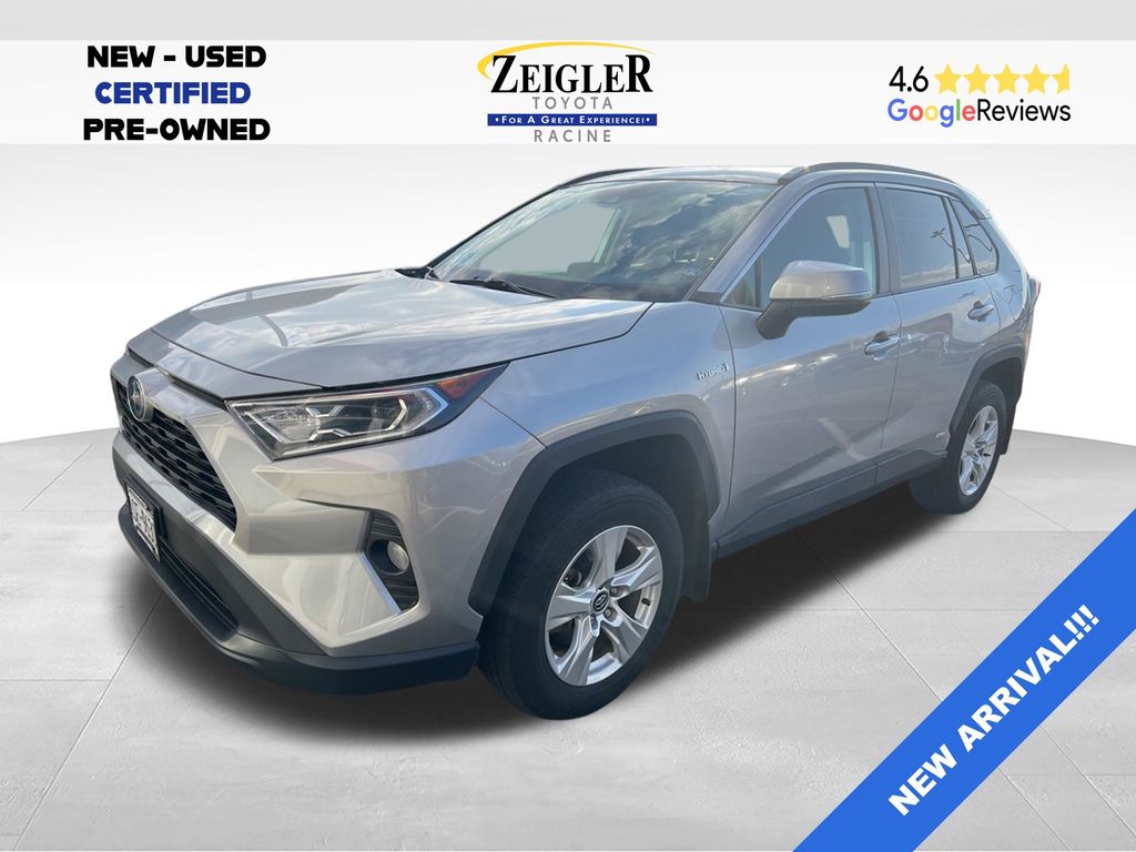 Silver 2020 Toyota RAV4 Hybrid XLE AWD SUV / Crossover All-Wheel Drive Continuously Variable Transmission