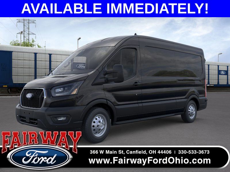 Agate Black Metallic 2026 Ford Transit Cargo 250 Medium Roof LB RWD Van Rear-Wheel Drive