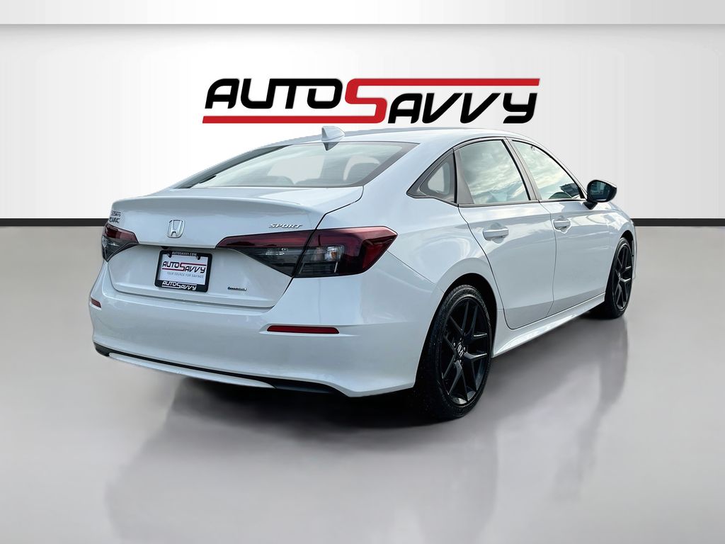 2025 Honda Civic Hybrid Sport White at Classic Elite Chevrolet Sugar Land